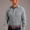 Stetson Circle Diamond Long Sleeve Snap