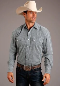 Stetson Circle Diamond Long Sleeve Snap