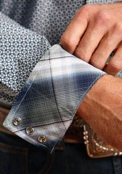 Stetson Circle Diamond Long Sleeve Snap -Way Out West Trading Shop 1100104250371c