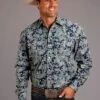 Stetson 1397 DEEP MARINE PAISLEY -Way Out West Trading Shop 1100104251058a