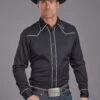 Men's Stetson Vintage Twill Long Sleeve Western Shirt 1 Men's Stetson Vintage Twill Long Sleeve Western Shirt -Way Out West Trading Shop 1100104650778a