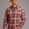 Stetson Brushed Twill Long Sleeve Shirt -Way Out West Trading Shop 1100104786086a