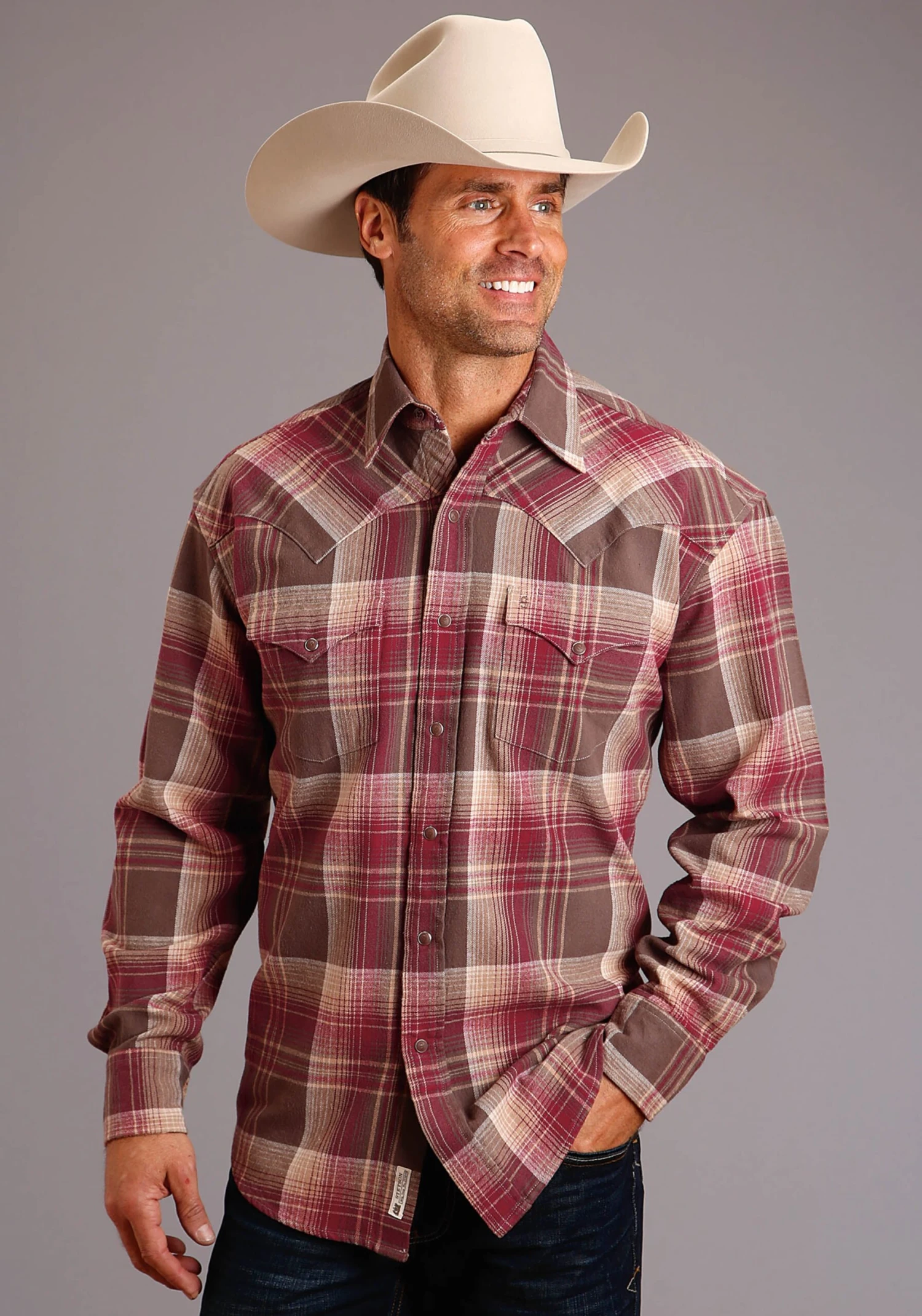 Stetson Brushed Twill Long Sleeve Shirt 3 Stetson Brushed Twill Long Sleeve Shirt