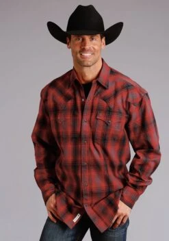 STETSON SNAP 2 POCKET PLAID