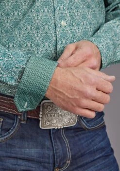 Men's Stetson Medallion Print Western Shirt -Way Out West Trading Shop 1100105260727c