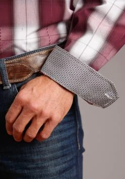 Stetson Shadow Wine Long Sleeve Shirt -Way Out West Trading Shop 1100105790368c