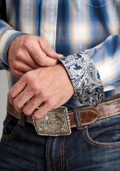 Men's Stetson Blue Ombre Western Shirt -Way Out West Trading Shop 1100105792040c