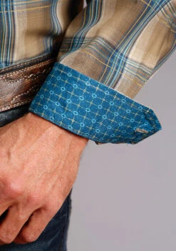 Stetson Khaki Ombre Long Sleeve Shirt -Way Out West Trading Shop 1100105796040c