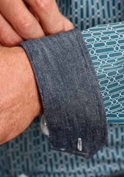 Men's Stetson Hex Key Print Western Long Sleeve Shirt - Big & Tall -Way Out West Trading Shop 1100108266002c