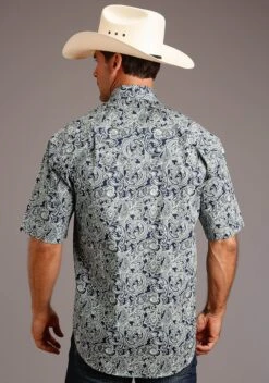 Stetson Greenspring Paisley Short Sleeve Shirt -Way Out West Trading Shop 1100204250369b