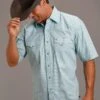 Stetson Silver Diamond Short Sleeve Shirt 2 Stetson Silver Diamond Short Sleeve Shirt -Way Out West Trading Shop 1100204254007a