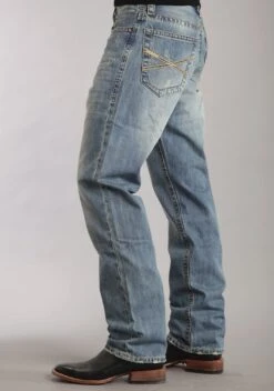 Men's Stetson 1520 Light Wash Jean 7 Men's Stetson 1520 Light Wash Jean -Way Out West Trading Shop 1100415200030c