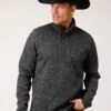 Stetson 1355 BONDED SWEATER KNIT PULLOVER-GREY -Way Out West Trading Shop 1101401207032a