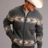 Stetson 1344 WOOL BLEND HEATHER KNIT CARDIGAN -Way Out West Trading Shop 1101401207036a