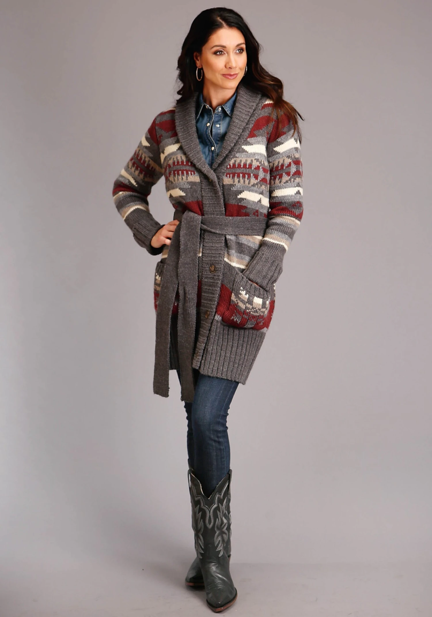 Stetson Acrylic & Wool Aztec Sweater 3 Stetson Acrylic & Wool Aztec Sweater
