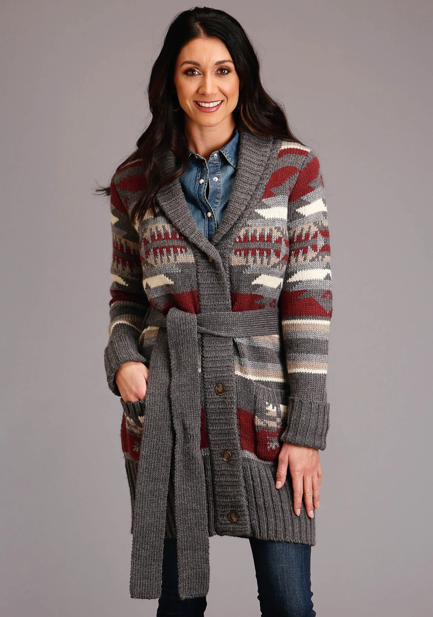 Stetson Acrylic & Wool Aztec Sweater 4 Stetson Acrylic & Wool Aztec Sweater - Image 2