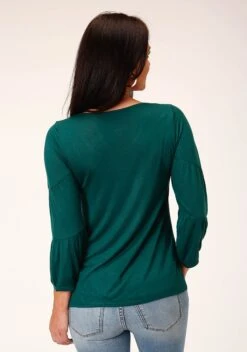 Stetson Jade Green Pull Over Blouse -Way Out West Trading Shop 1103805140518c