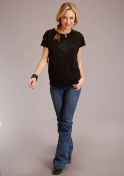 STETSON LADIES SHORT SLEEVE T-SHIRT -Way Out West Trading Shop 1103905620795c