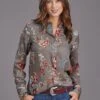 Women's Stetson "Vintage Tapestry" Long Sleeve Western Blouse -Way Out West Trading Shop 1105005906043a