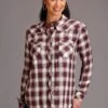 Stetson Gaucho Plaid Long Sleeve Blouse -Way Out West Trading Shop 1105005976025a
