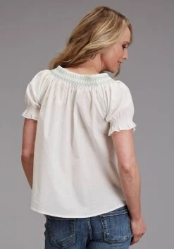 Women's Stetson Cream Cotton Western Blouse -Way Out West Trading Shop 1105105652018c