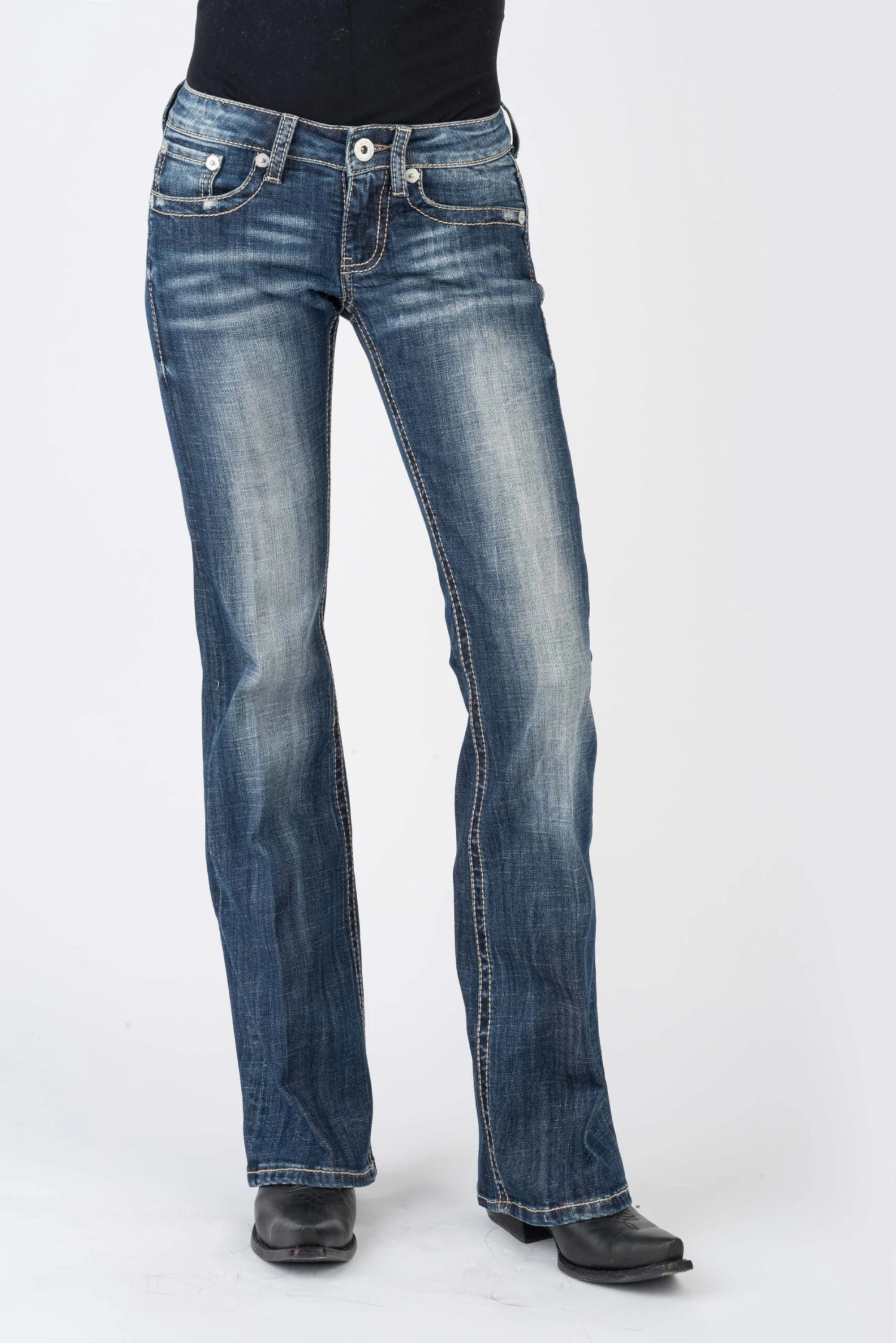 Women's Stetson Low Rise Boot Cut Jean 5 Women's Stetson Low Rise Boot Cut Jean - Image 3
