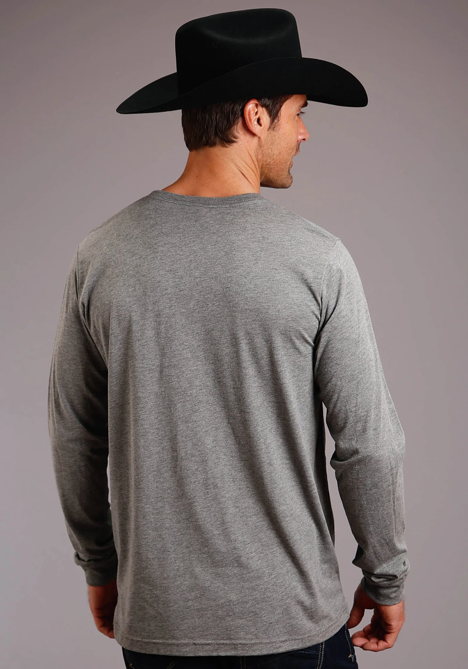 Stetson Long Sleeve Tri-Blend Jersey T-Shirt 4 Stetson Long Sleeve Tri-Blend Jersey T-Shirt - Image 2