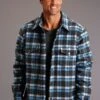 Stetson 1395 BLUE OMBRE QUILTED SHIRT JACKET