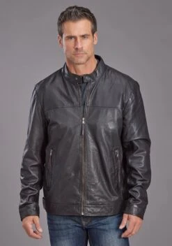Men's Stetson Brown Leather Jacket