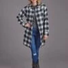 Women's Stetson Plaid Long Shirt Jacket -Way Out West Trading Shop 1109805397003a