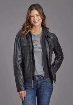Women's Stetson Black Leather Jacket