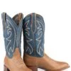 John B. Stetson Tan Calf Skin Square Toe -Way Out West Trading Shop 1202018500102
