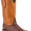 John B. Stetson Brown Calf Skin Square Toe -Way Out West Trading Shop 1202018500110a