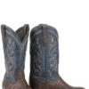 John B. Stetson Brown Caiman Square Toe Boot -Way Out West Trading Shop 1202018520203