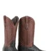 John B. Stetson Black Full Ostrich Square Toe Boot