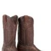 John B. Stetson Tabaco Brown Ostrich Square Toe Boot -Way Out West Trading Shop 1202018520212