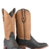 John B. Stetson Brown Shark Square Toe Boot -Way Out West Trading Shop 1202018520371