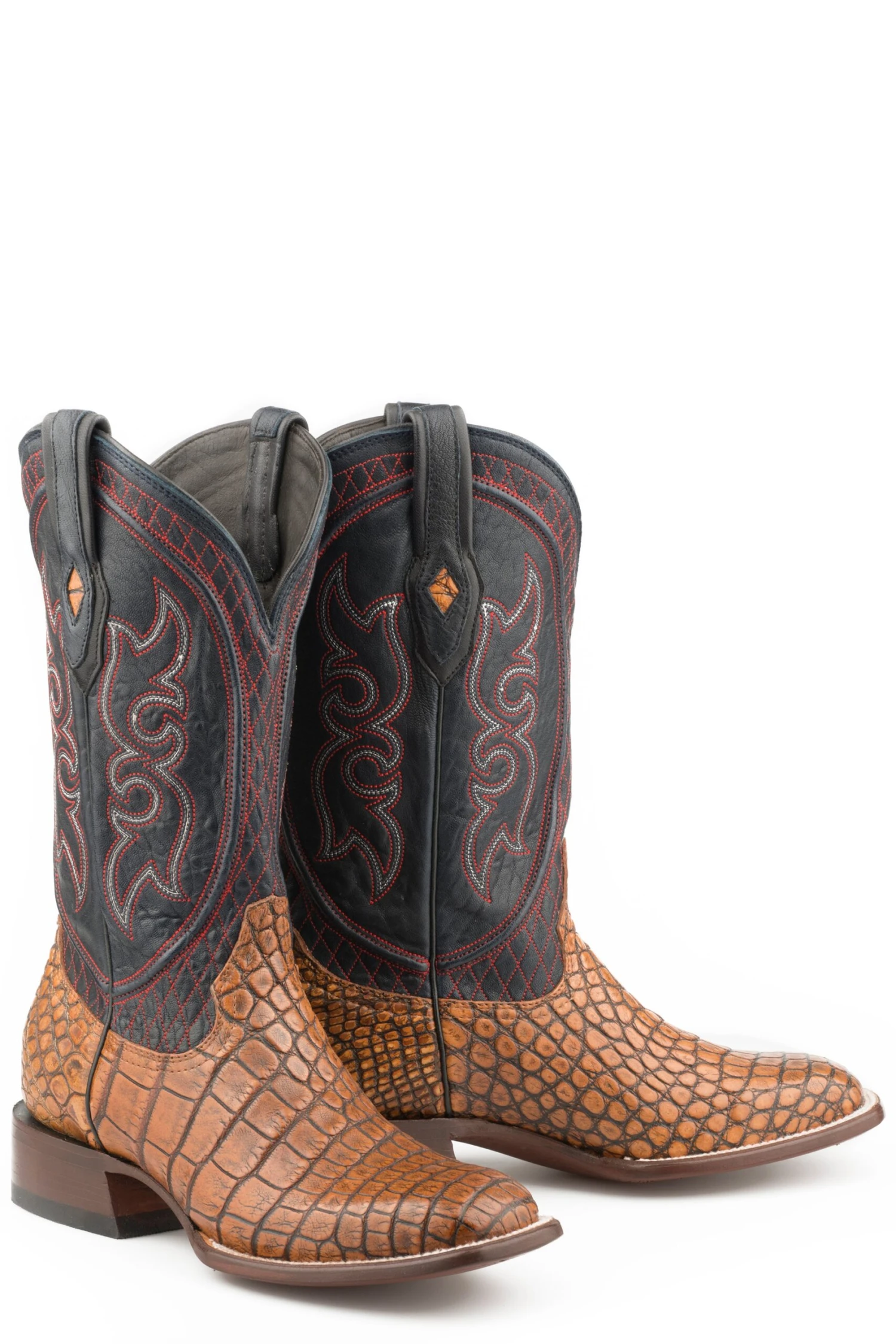 John B. Stetson Taupe Alligator Square Toe Boot 4 John B. Stetson Taupe Alligator Square Toe Boot - Image 2