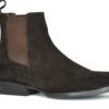 Men's Stetson Dark Brown Suede Beat Chelsea Boot