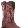 John B. Stetson Black Cherry Shark Skin Square Toe Boot -Way Out West Trading Shop 1202118520901a