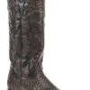 Stetson Brown Calf Skin Basket Weave Snip Toe Boot -Way Out West Trading Shop 1202161150845