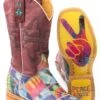 Tin Haul "Trippy Check" Square Toe Boot -Way Out West Trading Shop 1402100771404a