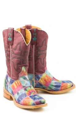 Tin Haul "Trippy Check" Square Toe Boot -Way Out West Trading Shop 1402100771404c