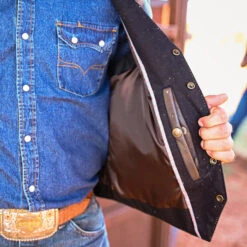 Mens STS Ranchwear Chisum Vest 9 Mens STS Ranchwear Chisum Vest -Way Out West Trading Shop STS3644 chisum vintage brown inside detail lifestyle 600x e1b1f4c5 e4f4 41a5 8a8b c8d5578ee92b