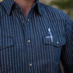 Mens STS Ranchwear Railroad Long Sleeve Shirt -Way Out West Trading Shop STS9810 sts ranchwear mens denim railroad shirt detail 1 600x 5fdac35e 6abf 49e8 a020 2924f897e839